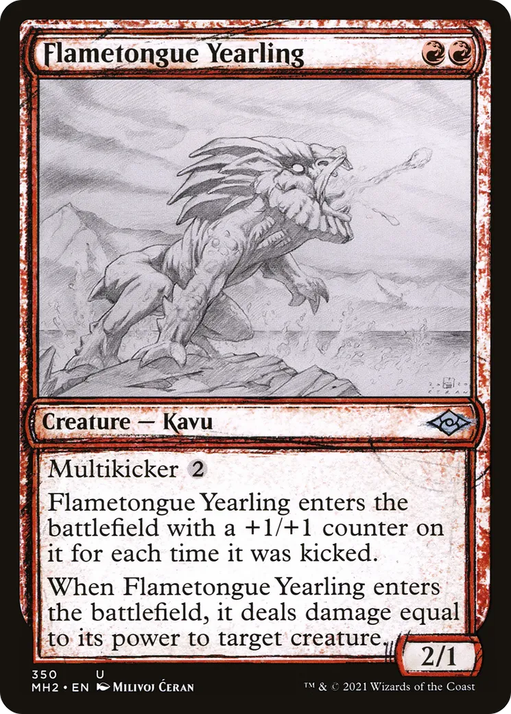 Flametongue Yearling — Modern Horizons 2 — Magic: The Gathering