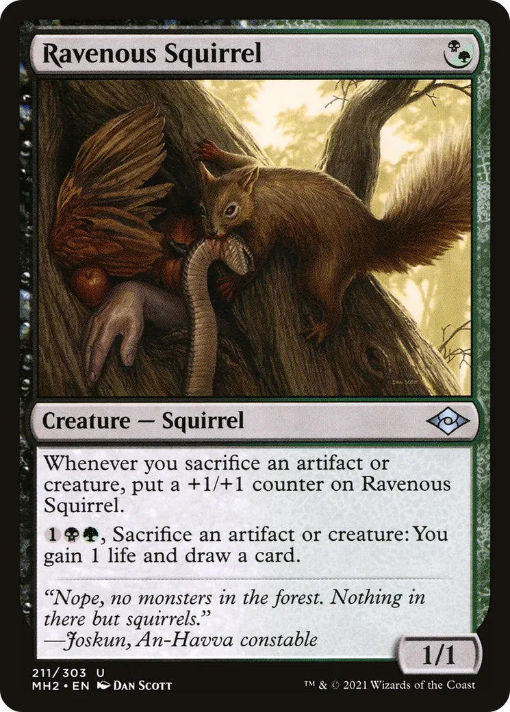 Ravenous Squirrel from Modern Horizons 2 - Magic: The Gathering