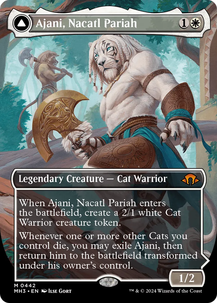 Ajani, Nacatl Pariah // Ajani, Nacatl Avenger — Modern Horizons 3 — Magic: The Gathering