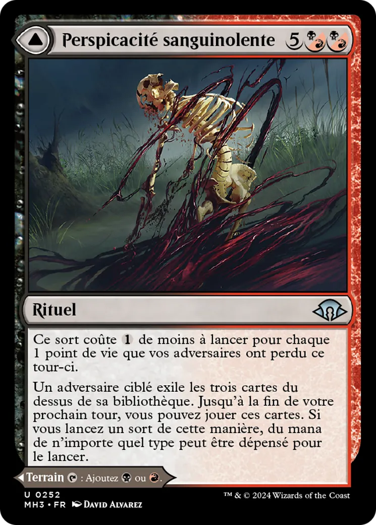 Perspicacité sanguinolente // Bourbier sanguin — Modern Horizons 3 — Magic: The Gathering