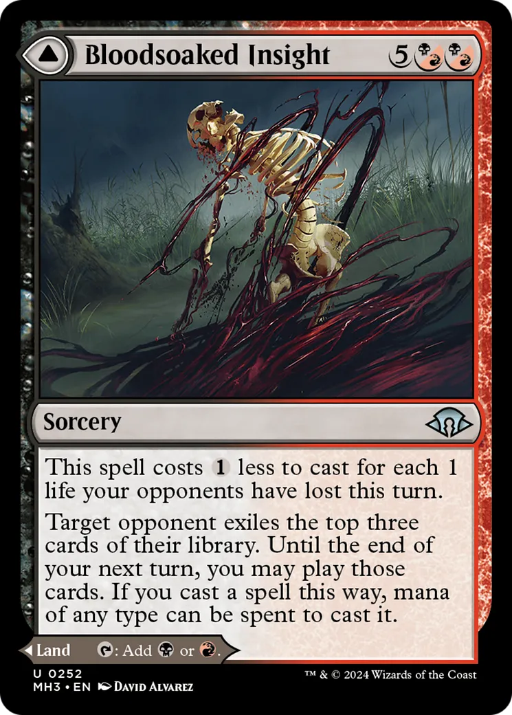 Perspicacité sanguinolente // Bourbier sanguin — Modern Horizons 3 — Magic: The Gathering