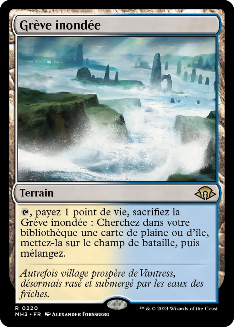 Grève inondée