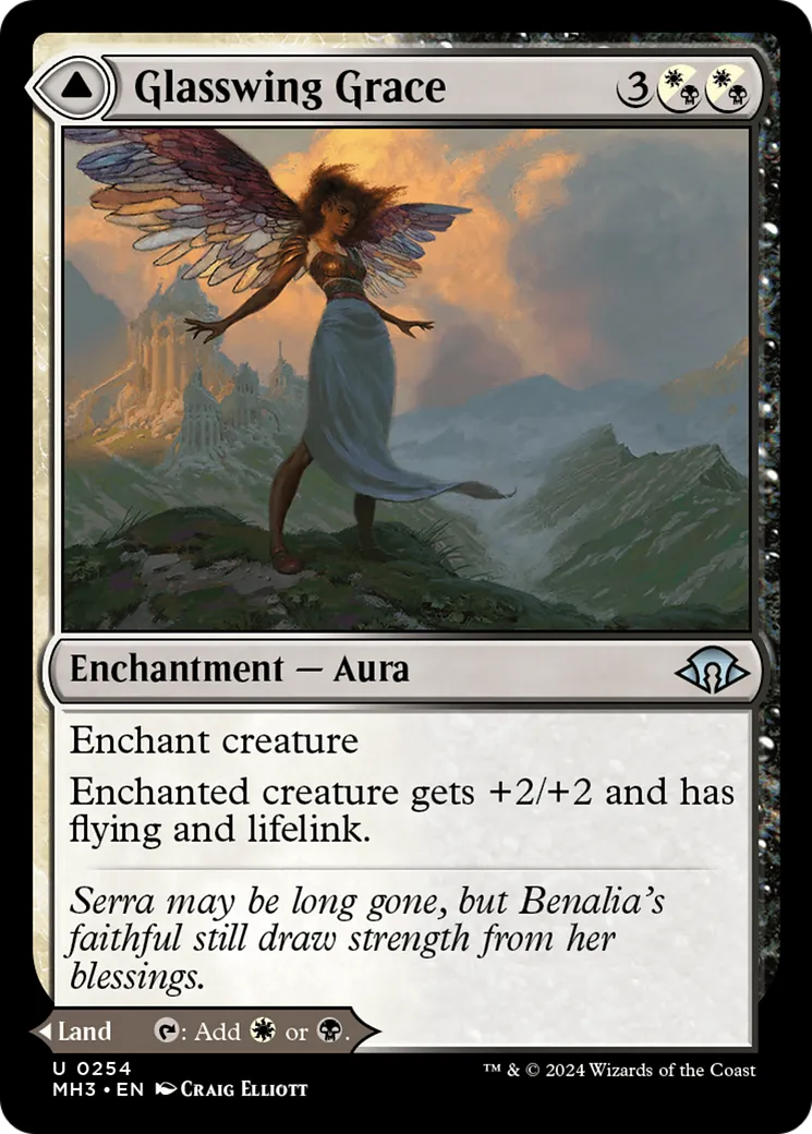 Glasswing Grace // Age-Graced Chapel — Modern Horizons 3 — Magic: The Gathering