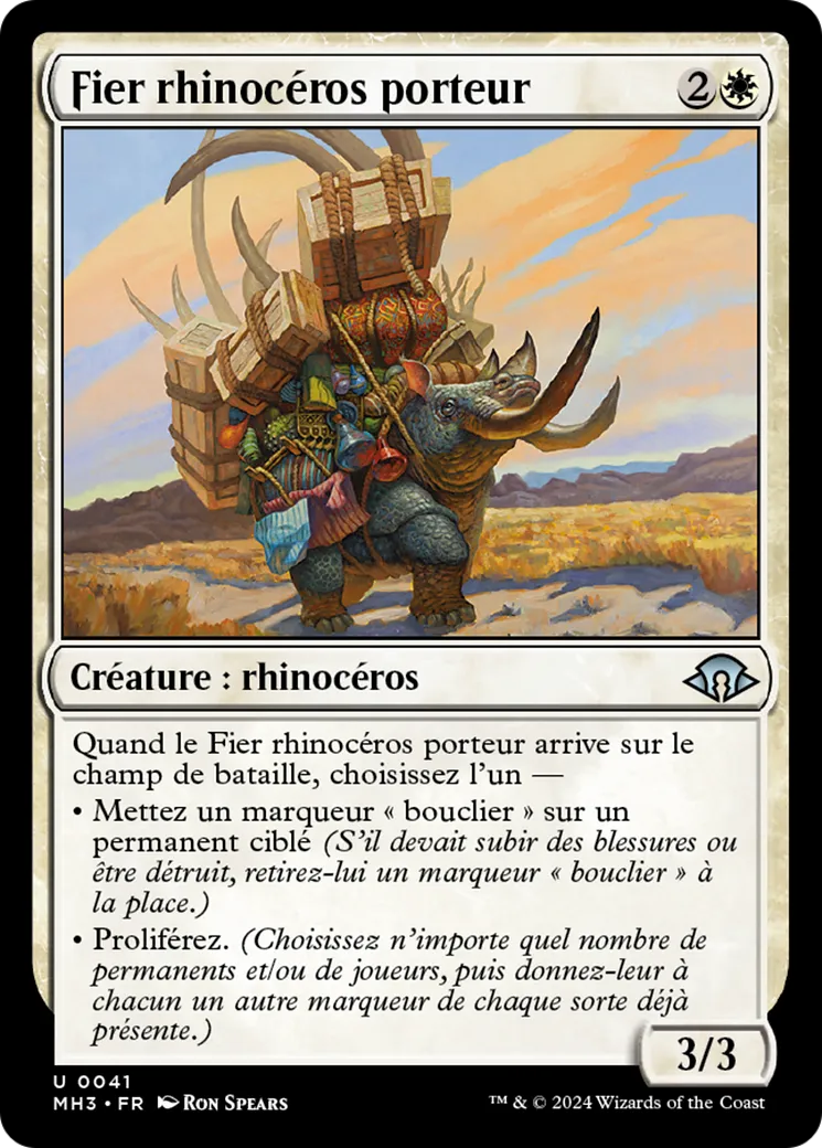 Fier rhinocéros porteur — Modern Horizons 3 — Magic: The Gathering