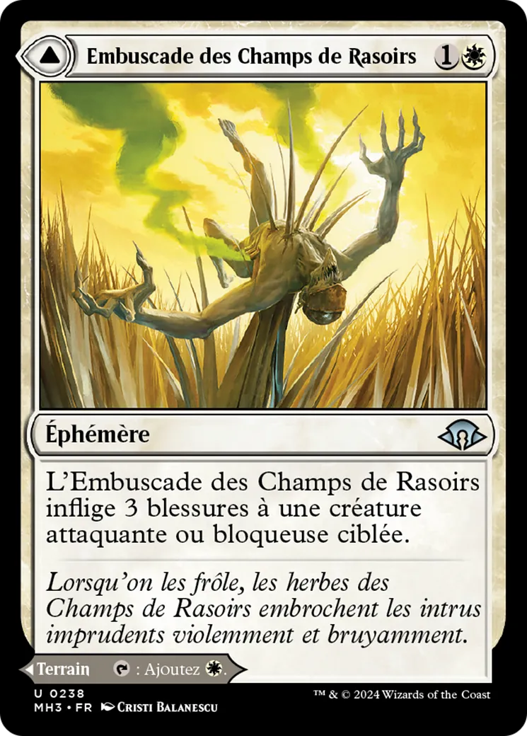Embuscade des Champs de Rasoirs // Herbage des Champs de Rasoirs — Modern Horizons 3 — Magic: The Gathering