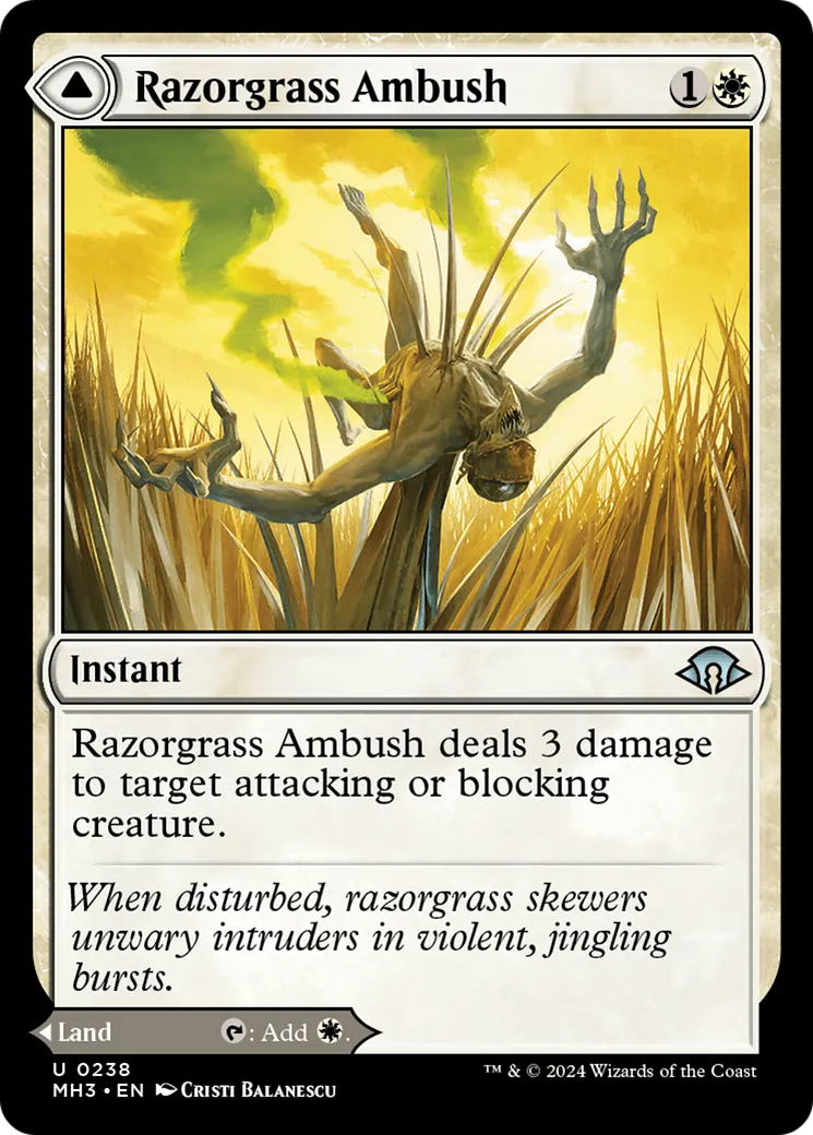 Embuscade des Champs de Rasoirs // Herbage des Champs de Rasoirs — Modern Horizons 3 — Magic: The Gathering