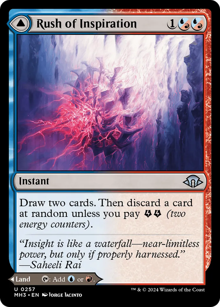 Rush of Inspiration // Crackling Falls — Modern Horizons 3 — Magic: The Gathering