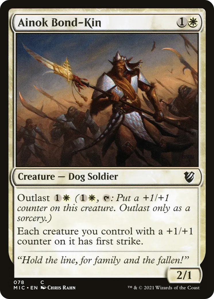 Frère d'armes aïnok — Midnight Hunt Commander — Magic: The Gathering