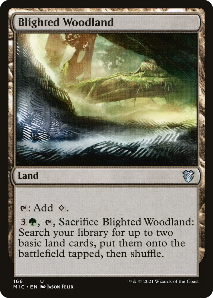 Blighted Woodland — Midnight Hunt Commander — Magic: The Gathering