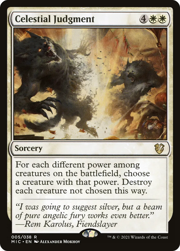 Celestial Judgment — Midnight Hunt Commander — Magic: The Gathering