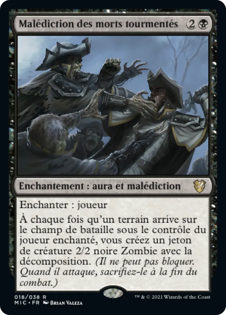 Malédiction des morts tourmentés — Midnight Hunt Commander — Magic: The Gathering