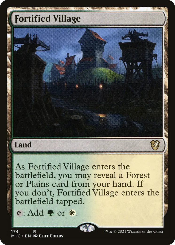 Fortified Village — Midnight Hunt Commander — Magic: The Gathering