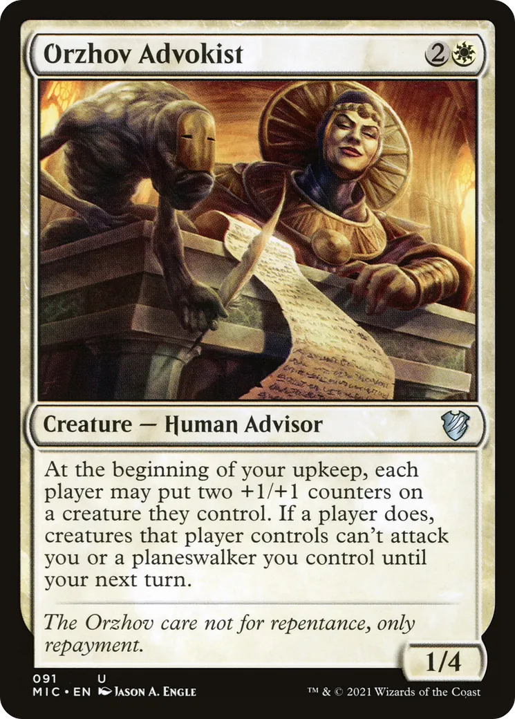 Orzhov Advokist — Midnight Hunt Commander — Magic: The Gathering