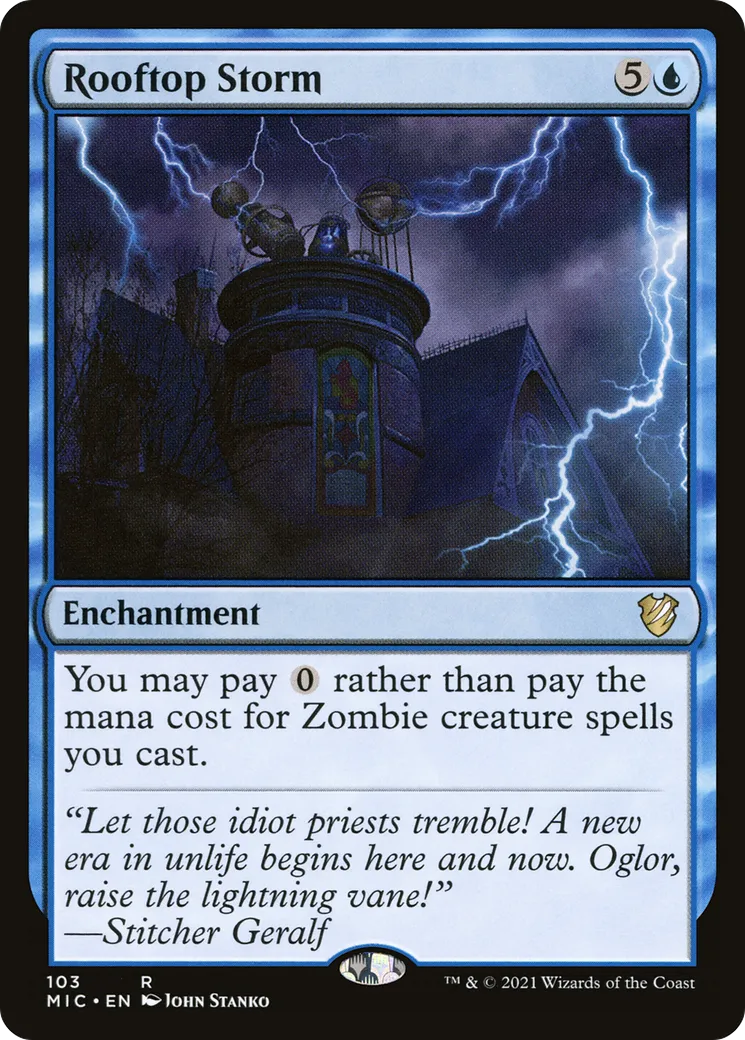 Rooftop Storm — Midnight Hunt Commander — Magic: The Gathering