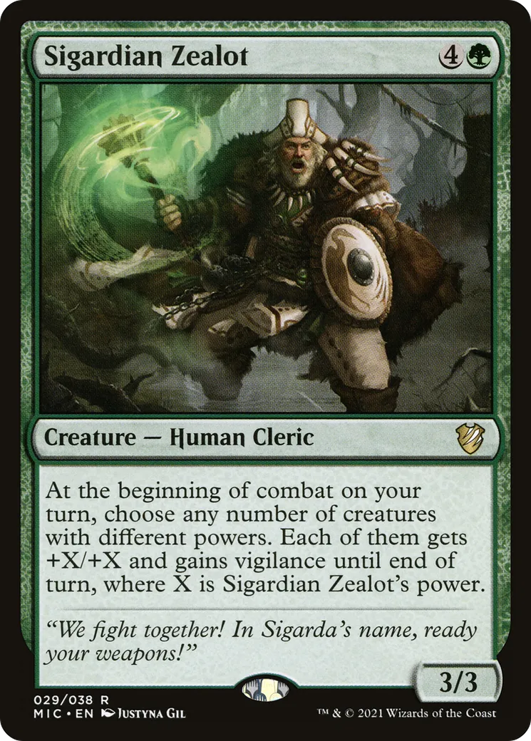 Sigardian Zealot — Midnight Hunt Commander — Magic: The Gathering