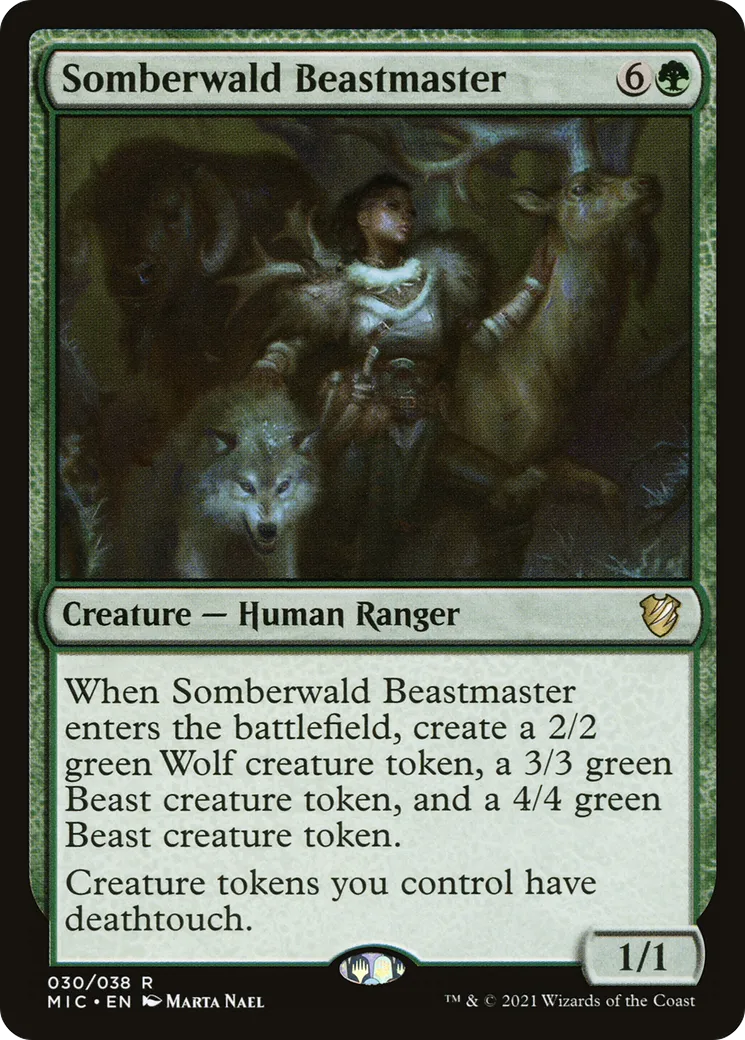 Maîtresse des bêtes de Somberwald — Midnight Hunt Commander — Magic: The Gathering