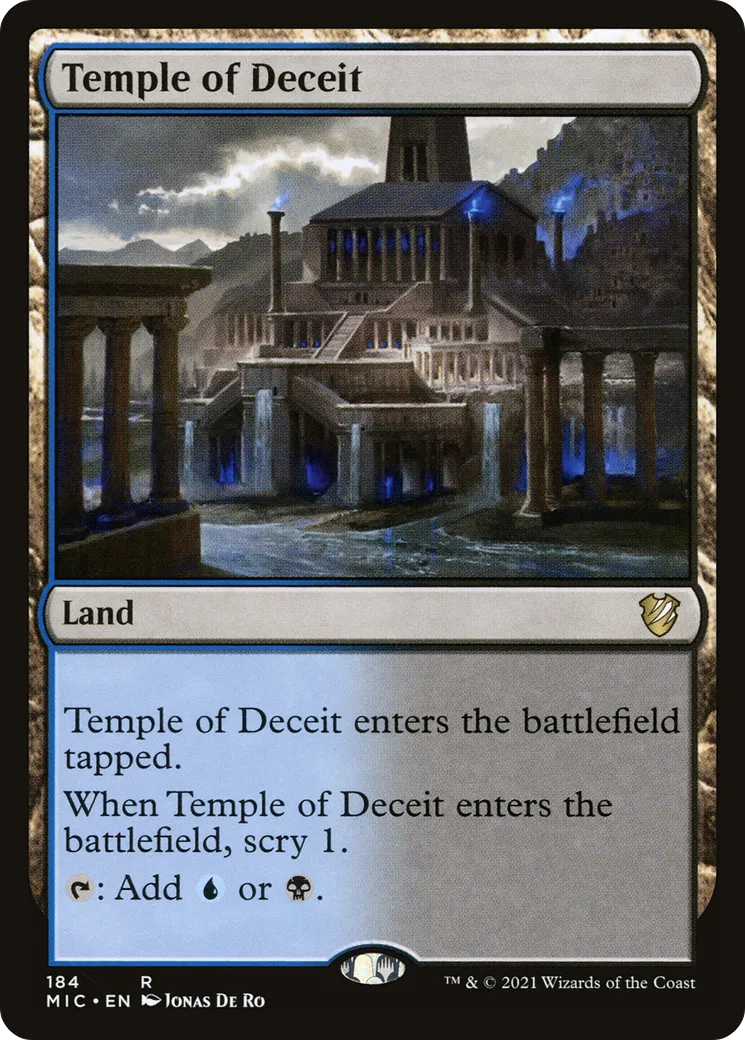 Temple of Deceit — Midnight Hunt Commander — Magic: The Gathering