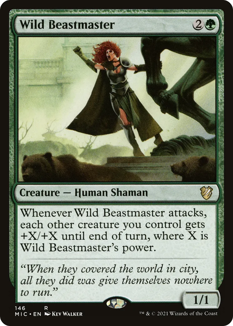 Sauvage maîtresse des bêtes — Midnight Hunt Commander — Magic: The Gathering