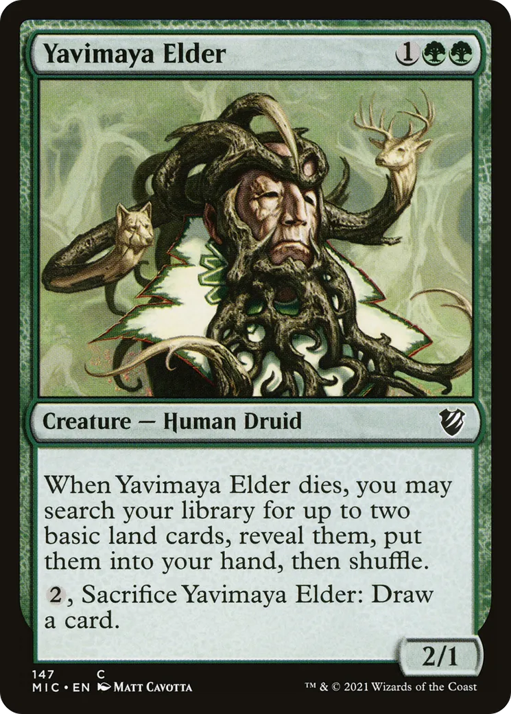 Vieux sage de la Yavimaya — Midnight Hunt Commander — Magic: The Gathering