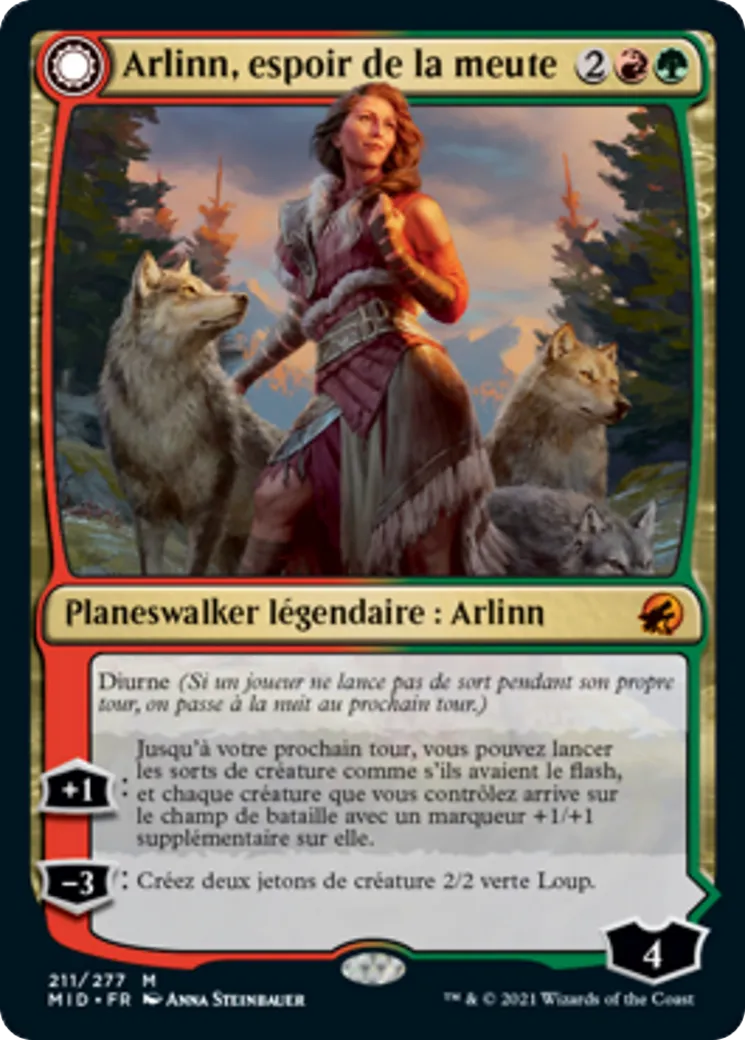 Arlinn, espoir de la meute // Arlinn, furie de la lune — Innistrad: Midnight Hunt — Magic: The Gathering