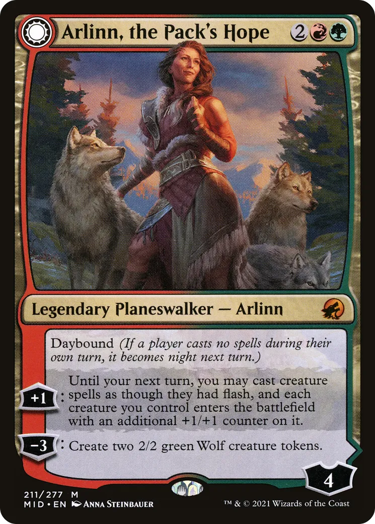 Arlinn, the Pack's Hope // Arlinn, the Moon's Fury — Innistrad: Midnight Hunt — Magic: The Gathering