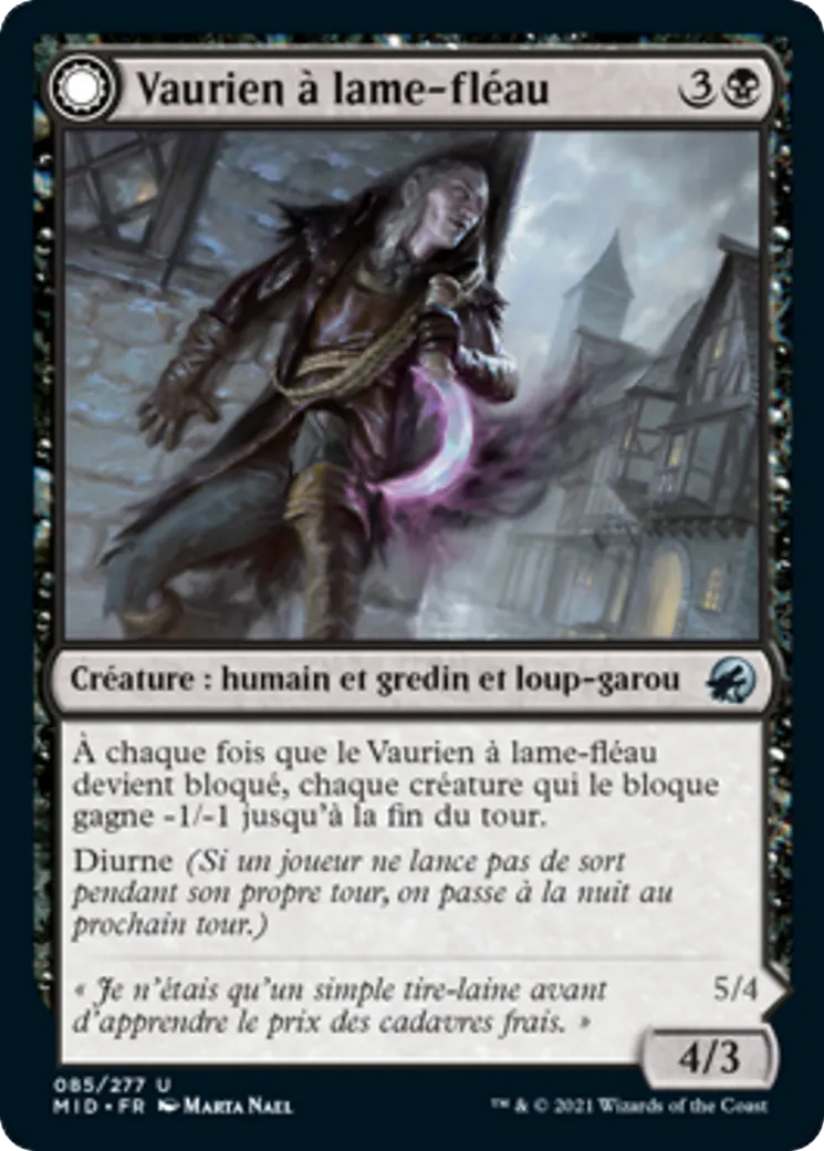 Vaurien à lame-fléau // Maraudeur aux griffes-fléau — Innistrad: Midnight Hunt — Magic: The Gathering