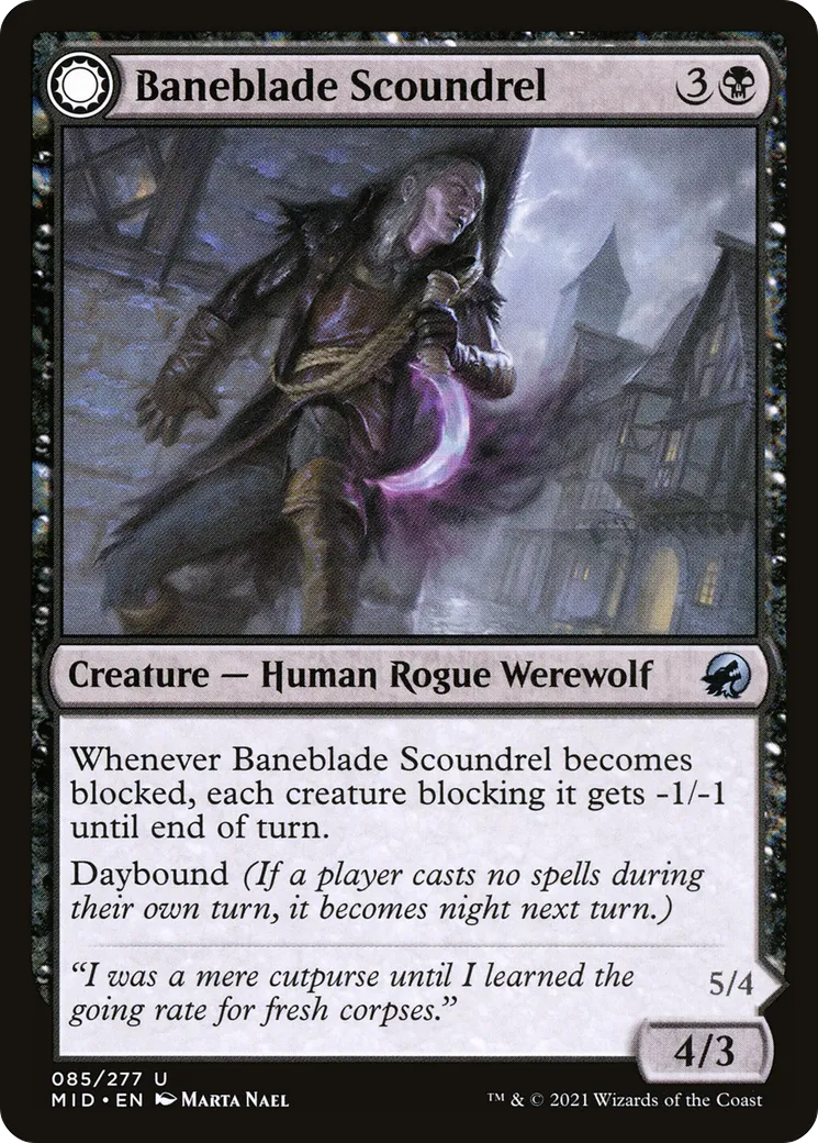Vaurien à lame-fléau // Maraudeur aux griffes-fléau — Innistrad: Midnight Hunt — Magic: The Gathering