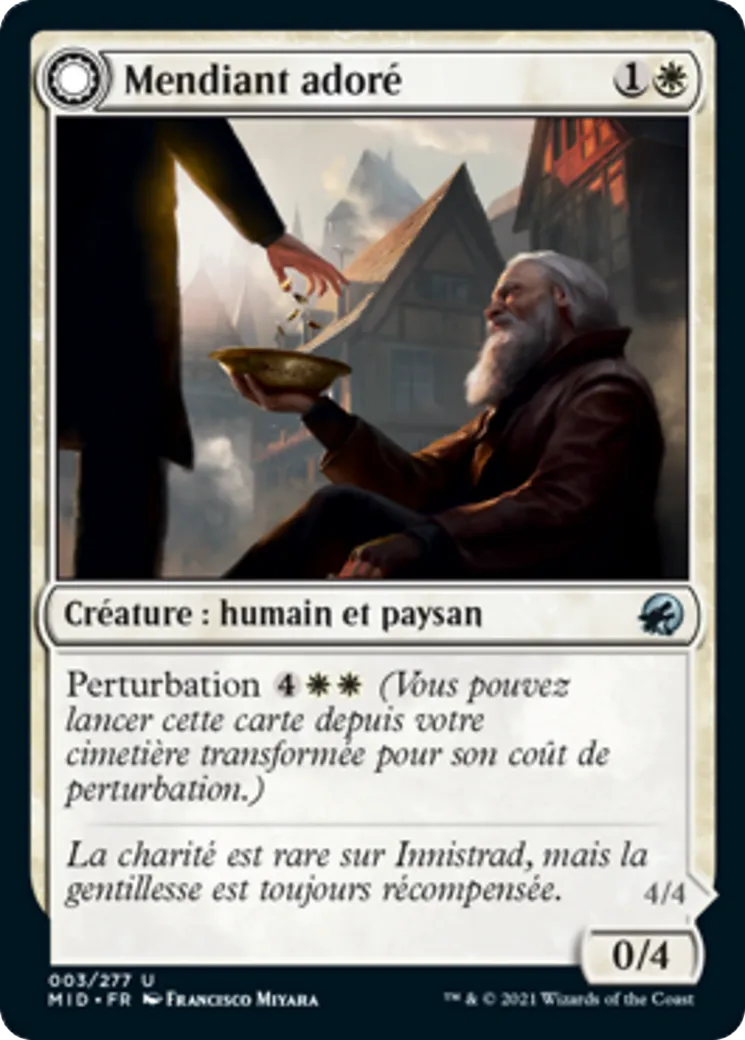 Mendiant adoré // Âme généreuse — Innistrad: Midnight Hunt — Magic: The Gathering