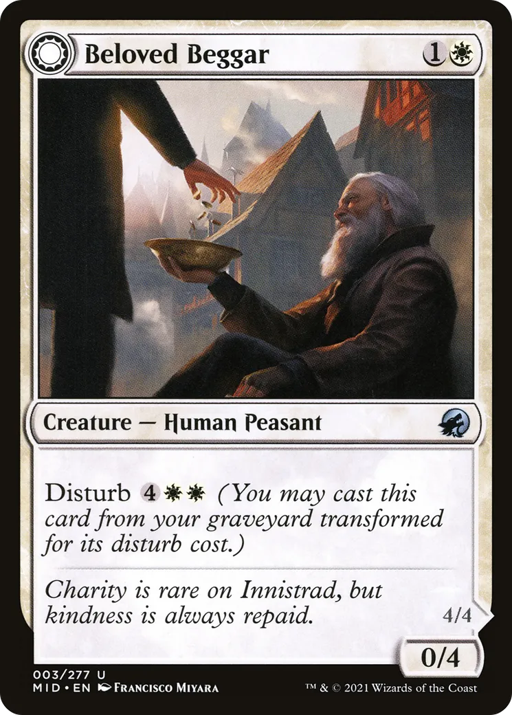 Mendiant adoré // Âme généreuse — Innistrad: Midnight Hunt — Magic: The Gathering