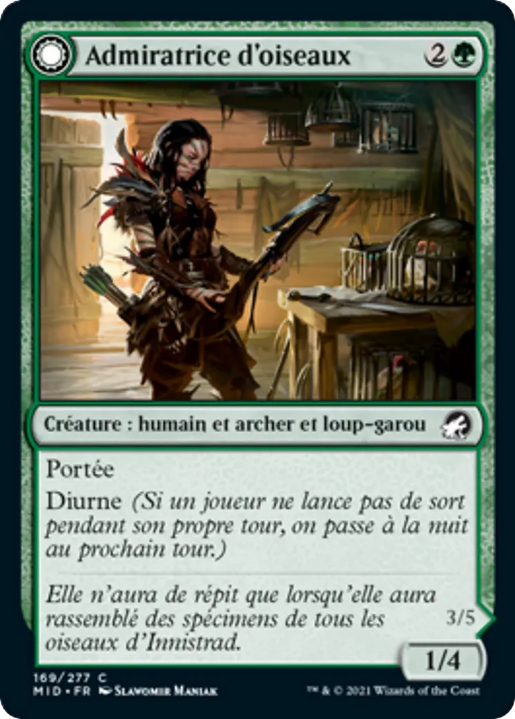 Admiratrice d'oiseaux // Déchiqueteuse d'ailes — Innistrad: Midnight Hunt — Magic: The Gathering