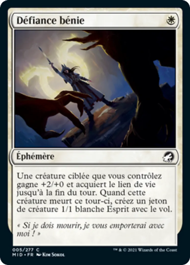 Défiance bénie — Innistrad: Midnight Hunt — Magic: The Gathering