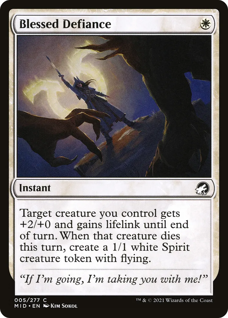 Défiance bénie — Innistrad: Midnight Hunt — Magic: The Gathering