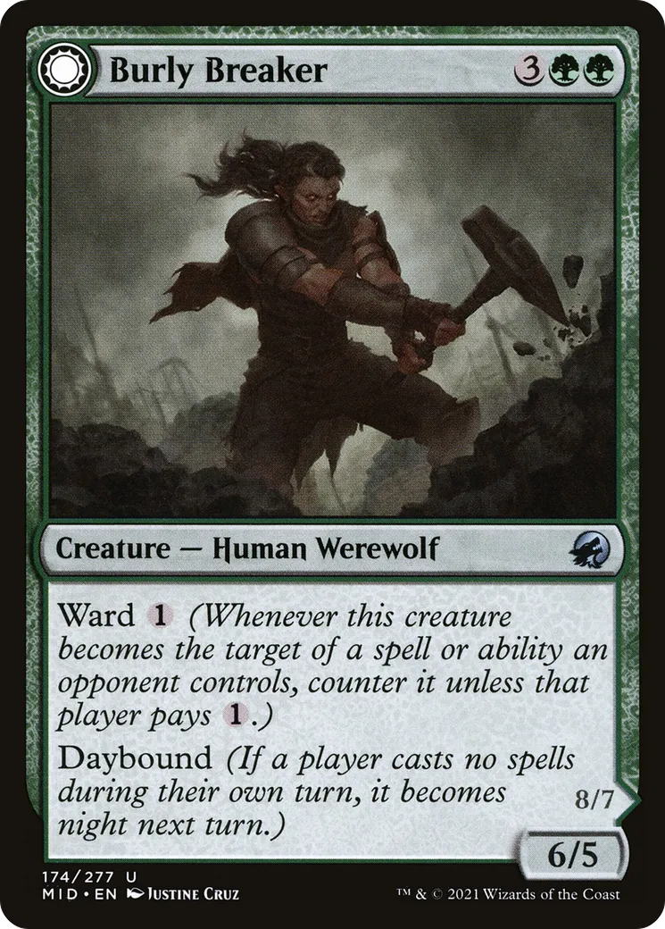 Burly Breaker // Dire-Strain Demolisher — Innistrad: Midnight Hunt — Magic: The Gathering