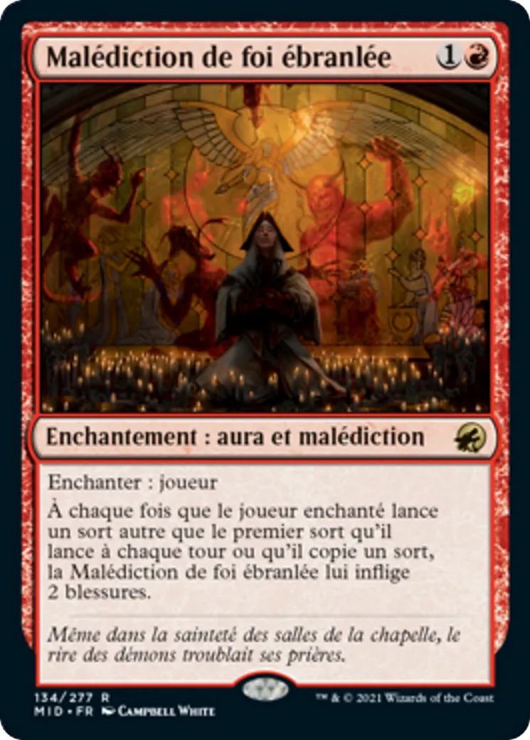 Malédiction de foi ébranlée — Innistrad: Midnight Hunt — Magic: The Gathering