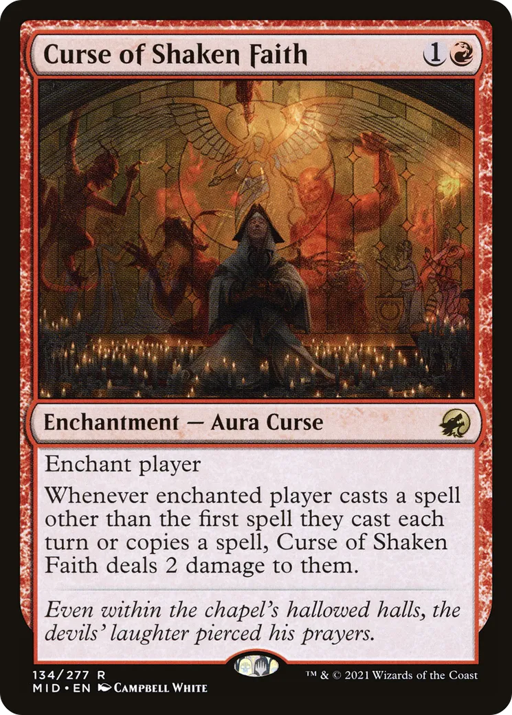 Curse of Shaken Faith — Innistrad: Midnight Hunt — Magic: The Gathering