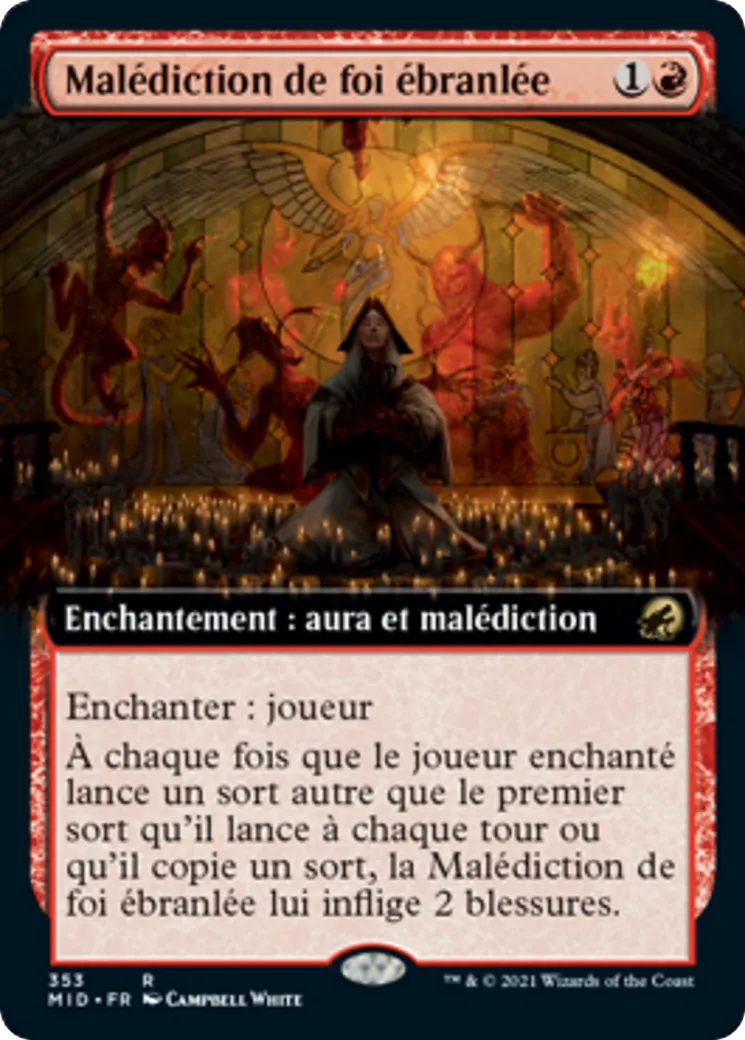 Malédiction de foi ébranlée — Innistrad: Midnight Hunt — Magic: The Gathering