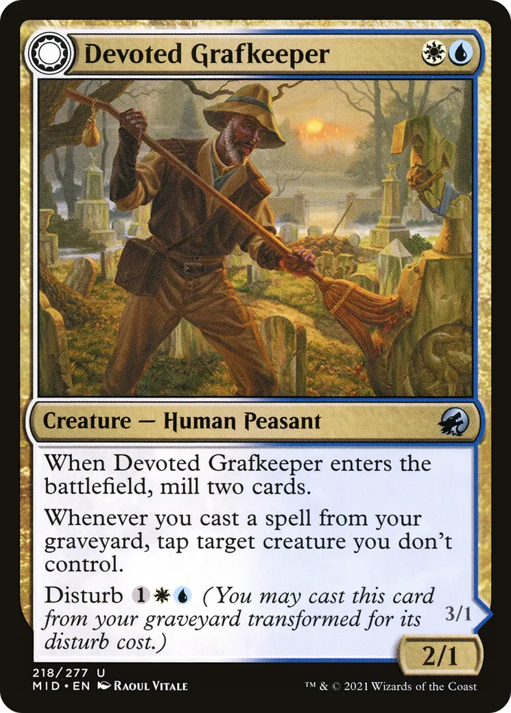 Gardien de graf dévoué // Gardien d'âmes disparu — Innistrad: Midnight Hunt — Magic: The Gathering