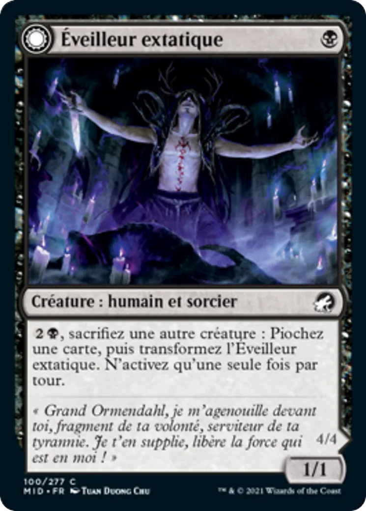 Éveilleur extatique // Démon éveillé — Innistrad: Midnight Hunt — Magic: The Gathering