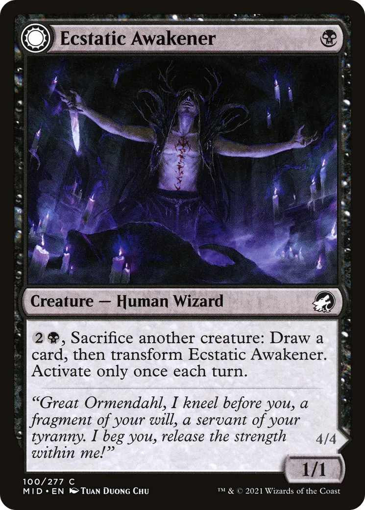 Ecstatic Awakener // Awoken Demon — Innistrad: Midnight Hunt — Magic: The Gathering