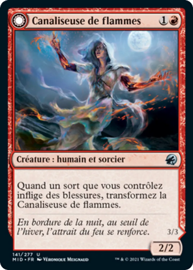 Canaliseuse de flammes // Incarnation des flammes — Innistrad: Midnight Hunt — Magic: The Gathering