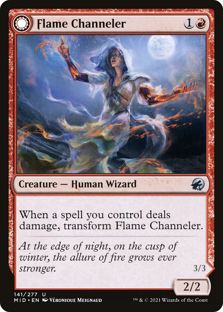 Canaliseuse de flammes // Incarnation des flammes — Innistrad: Midnight Hunt — Magic: The Gathering