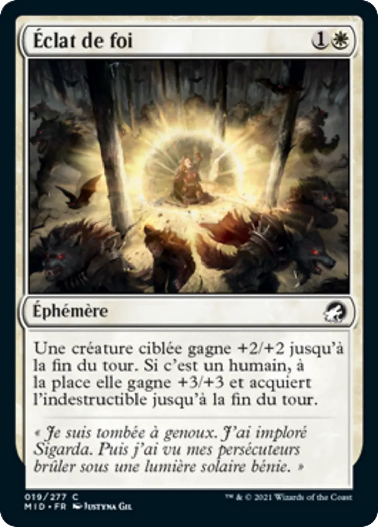Éclat de foi — Innistrad: Midnight Hunt — Magic: The Gathering