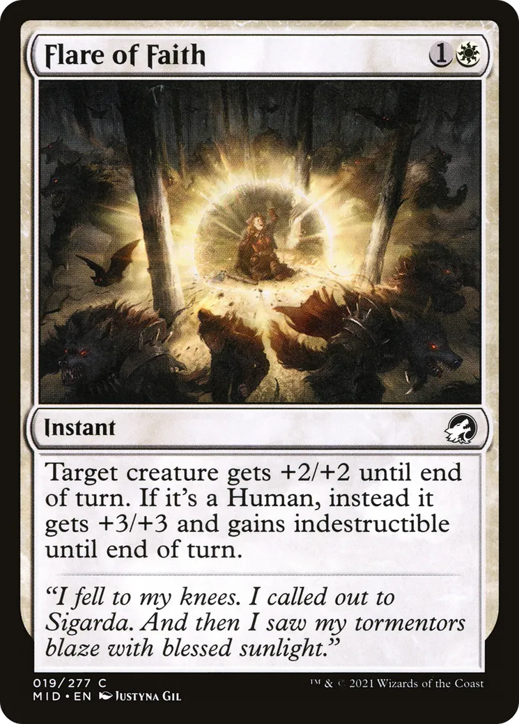 Éclat de foi — Innistrad: Midnight Hunt — Magic: The Gathering