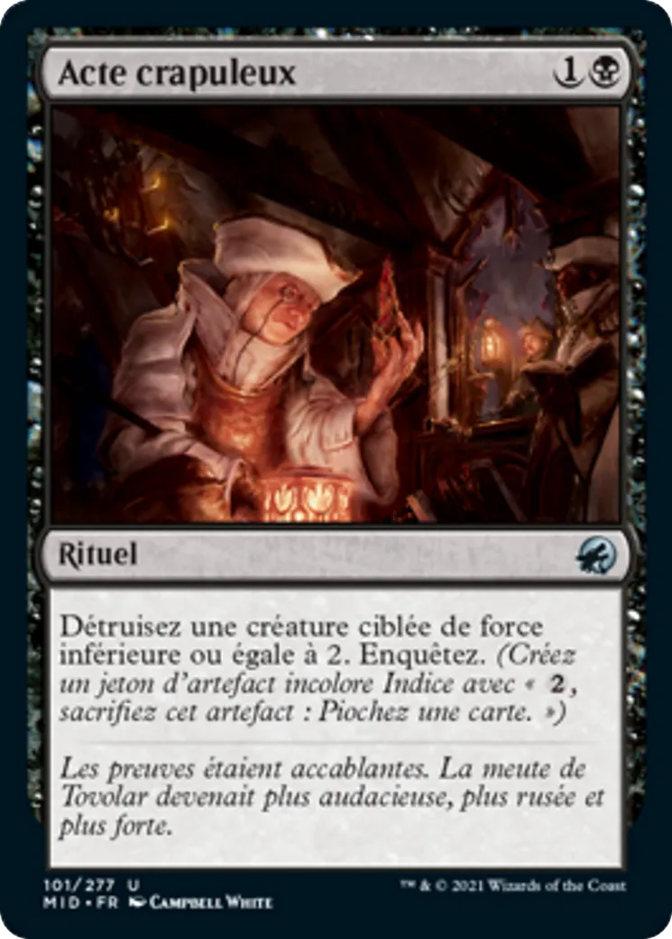 Acte crapuleux — Innistrad: Midnight Hunt — Magic: The Gathering