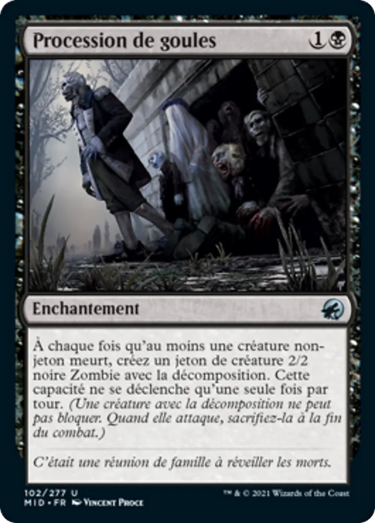 Procession de goules — Innistrad: Midnight Hunt — Magic: The Gathering
