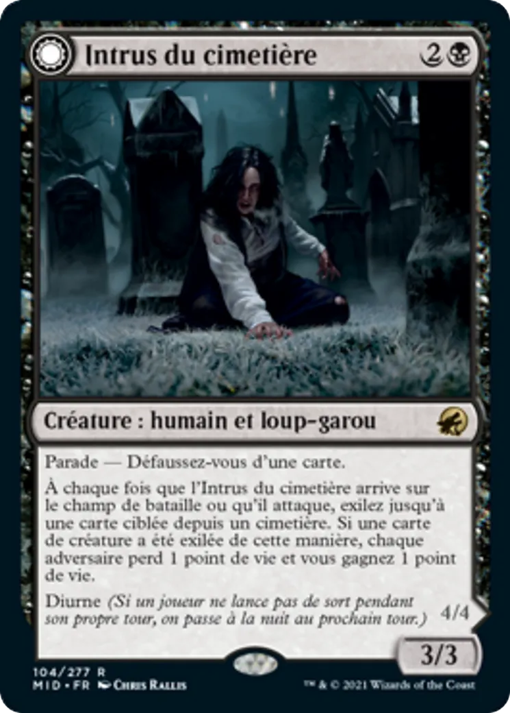 Intrus du cimetière // Goinfre du cimetière — Innistrad: Midnight Hunt — Magic: The Gathering