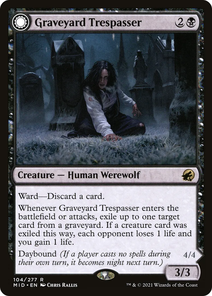 Graveyard Trespasser // Graveyard Glutton — Innistrad: Midnight Hunt — Magic: The Gathering