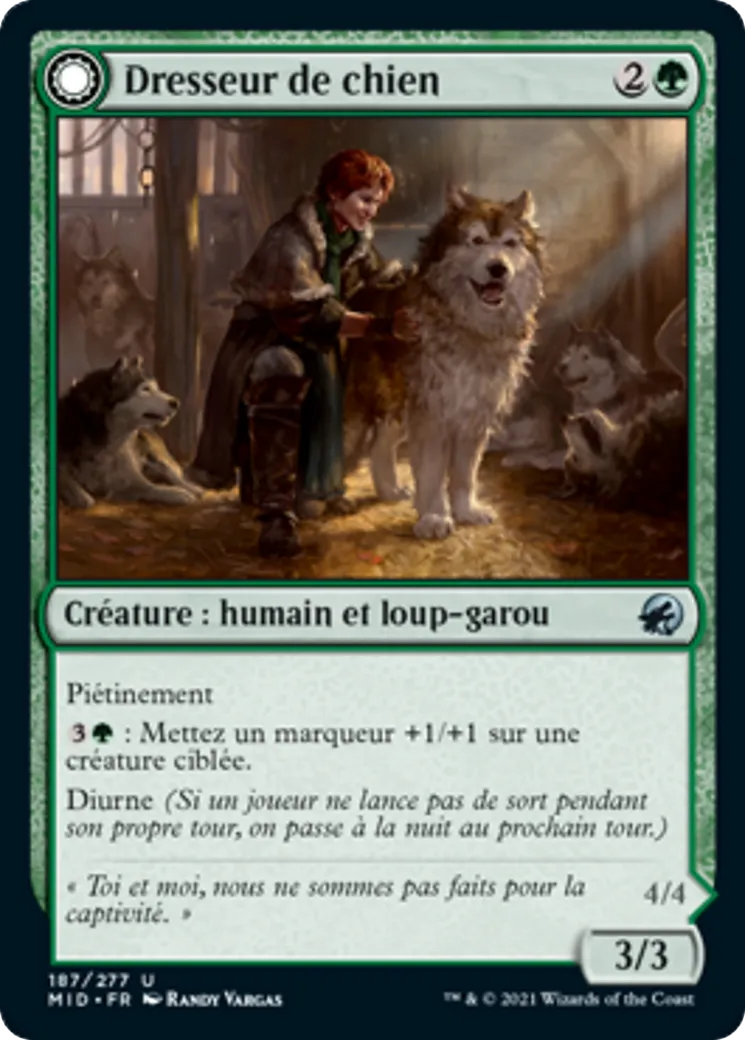 Dresseur de chien // Louveteau sauvage — Innistrad: Midnight Hunt — Magic: The Gathering
