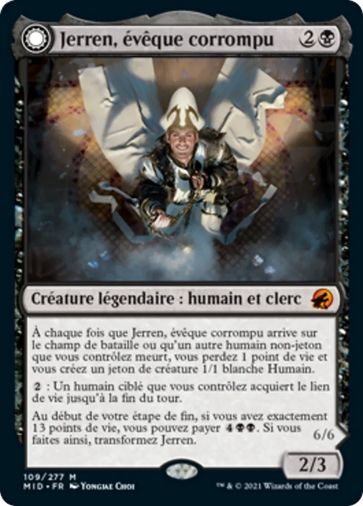 Jerren, évêque corrompu // Ormendahl, le corrupteur — Innistrad: Midnight Hunt — Magic: The Gathering