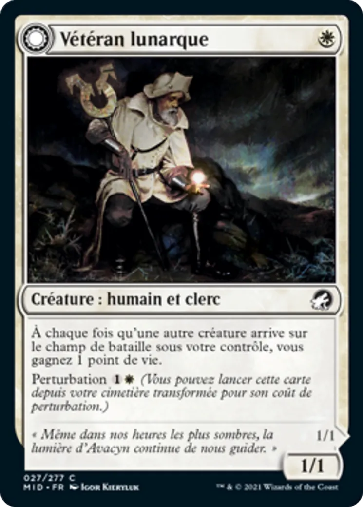 Vétéran lunarque // Fantôme lumineux — Innistrad: Midnight Hunt — Magic: The Gathering